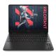 HP OMEN Gaming Laptop 16-ap0182AX front view with large immersive gaming display and RGB backlit keyboard in black finish.