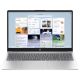 HP Laptop 15-fd1254TU silver front view with 15.6 inch display and full size keyboard ideal for work and study