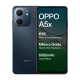 OPPO A5X 5G Midnight Blue smartphone with dual camera module, IP65 water resistance, military-grade durability and 6000mAh battery display – Placewell Retail Siliguri & Gangtok