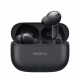Realme black in-ear true wireless earbuds with silicone ear tips placed inside an open charging case, highlighting premium design and secure fit – Placewell Retail Siliguri & Gangtok