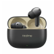 Realme dark grey true wireless earbuds with silicone ear tips and dual-tone charging case, displayed in an open case design for premium audio performance – Placewell Retail Siliguri & Gangtok